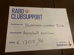 Rabo Clubsupport dank jullie wel.